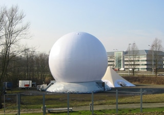 Inflatable dome tent with lighted