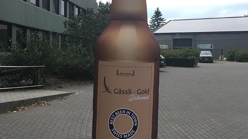 inflatable beer bottle