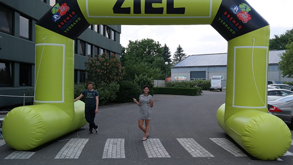 inflatable arch fully printed