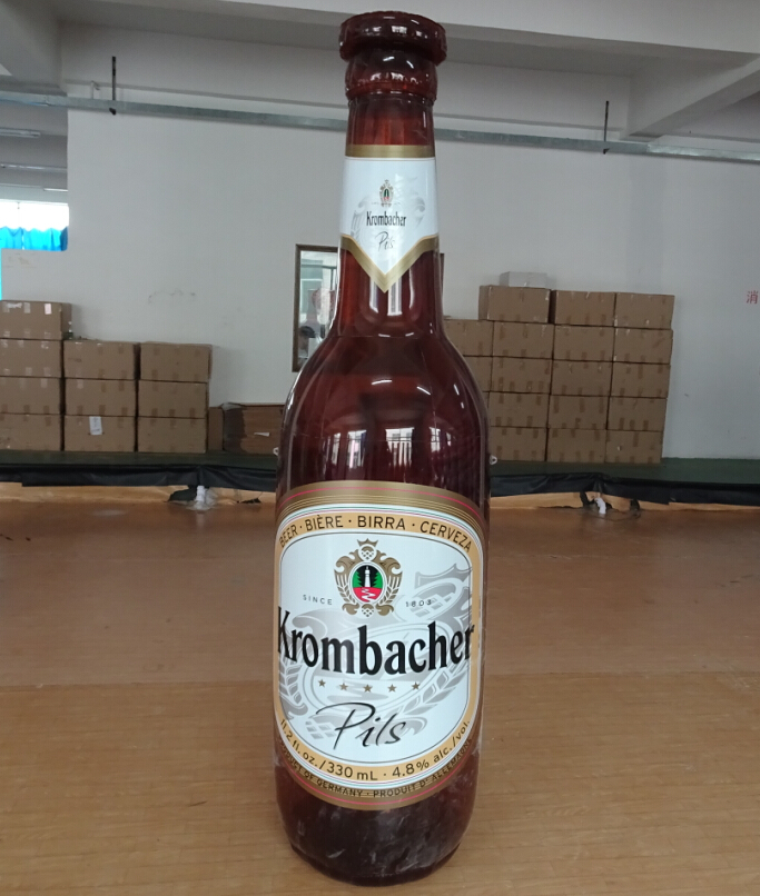 inflatable Krombacher beer bottle