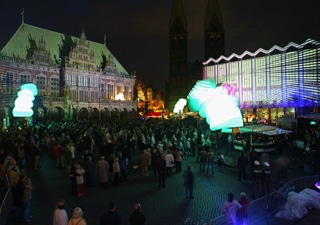 beleuchtete Outdoor Objekte für Veranstaltungen und Events