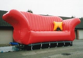 Inflatable giant couch
