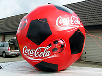 Inflatable giant Coca Cola ball