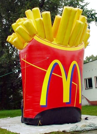Inflatable Mc Donalds fries bag