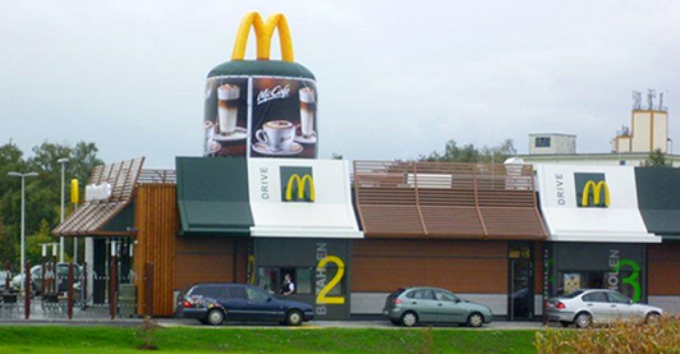 Licence-free roof advertisements