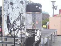 Inflatable Easy-Up as showcase