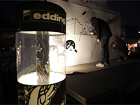 Inflatable Easy-Up as lighted showcase