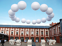 Helium filled inflatable balls