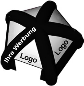 Inflatable advertising tent with 5 legs