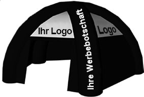 Inflatable advertising tent with 4 legs